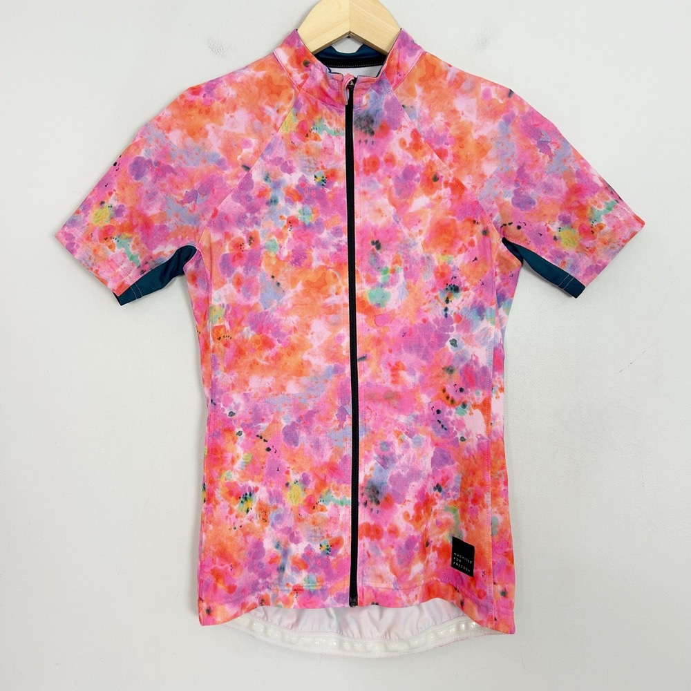 Machines For Freedom Cycling Jersey Pink Orange Watercolor Size Small Women Top